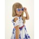 Wizytowa sukienka dla dziewczynki Monnalisa 004577 -stylowe ubrania dla dzieci - sklep internetowy