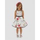 Rozkloszowana sukienka dziewczęca Monnalisa 004578 - modne sukienki dla dzieci - sklep internetowy