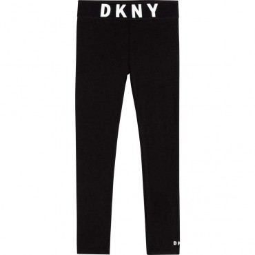 Czarne legginsy dla dziewczynki DKNY 004602 - odzież dla dzieci i nastolatków - sklep internetowy euroyoung.pl