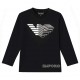 Czarna koszulka dla chłopca Emporio Armani 004627 - stylowa odzież dziecięca - sklep internetowy euroyoung.pl