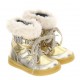 Złote śniegowce dla dziewczynki Monnalisa 004649 - ekskluzywne buty dla dzieci - sklep internetowy euroyoung.pl