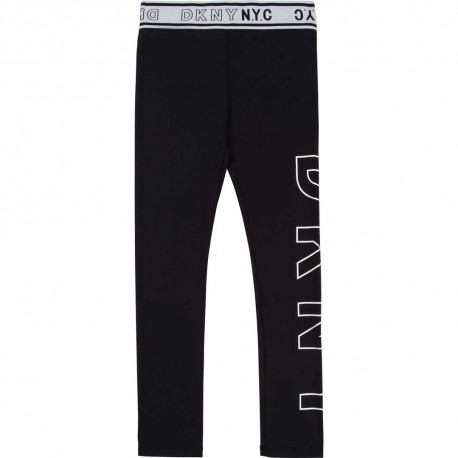 Czarne legginsy dla dziewczyny DKNY 004664 - luksusowe ubrania dla nastolatek - sklep internetiwy euroyoung.pl