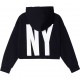 Czarna bluza z kapturem dla dziewczyny DKNY 004667 - stylowe ubrania dziecięce i młodzieżowe - sklep internetowy euroyoung.pl