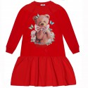 Czerwona sukienka dla dziewczynki Monnalisa 004701