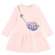 Różowa sukienka niemowlęca Monnalisa Bebe 004706 - ekskluzywne ubranka dla niemowląt i małych dzieci - sklep euroyoung.pl