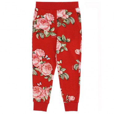Dziewczęce spodnie w kwiaty Monnalisa 004717