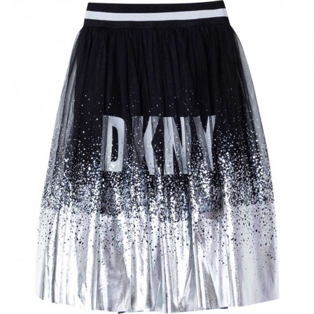 Srebrna spódnica dla dziewczynki DKNY 004740 - oryginalne ubrania dla dziewczynek - sklep internetowy euroyoung.pl