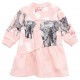 Różowa sukienka niemowlęca Kenzo 004743 - oryginalne sukieneczki dla małych dziewczynek - sklep internetowy euroyoung.pl
