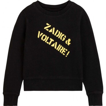 Bluza dziewczęca z nadrukiem Zadig&Voltaire 004745 - ekskluzywne bluzy dla dzieci - sklep internetowy euroyoung.pl