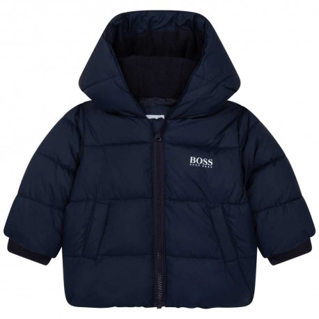 Granatowa kurtka dla niemowlęcia Hugo Boss 004765 - ekskluzywne ubranka dla niemowląt i małych chłopców - sklep internetowy euro