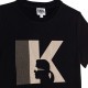 Czarny t-shirt chłopięcy Karl Lagerfeld 004800 - modne ubrania dla dzieci i młodzieży - internetowy sklep odzieżowy euroyoung.pl