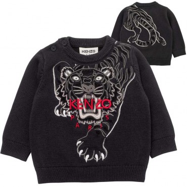 Sweter niemowlęcy dla chłopca Kenzo 004804 - ekskluzywne bluzy i swetry dla dzieci - internetowy sklep odzieżowy euroyoung.pl