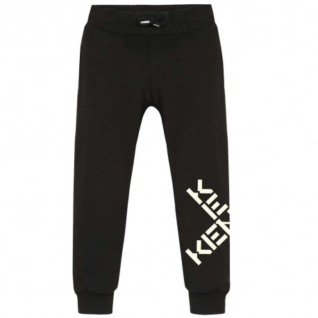 Czarne spodnie chłopięce Kenzo Kidswear 004807 - ekskluzywne ubrania dla dzieci i młodzieży - sklep odzieżowy euroyoung.pl