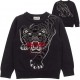 Grafitowy sweter chłopięcy z tygrysem Kenzo 004809 - ekskluzywne bluzy i swetry dla dzieci i młodzieży - sklep odzieżowy euroyou