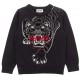 Grafitowy sweter chłopięcy z tygrysem Kenzo 004809 - oryginalne bluzy i swetry dla dzieci i młodzieży - sklep odzieżowy euroyoun