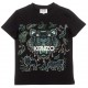 Czarny t-shirt chłopięcy Kenzo Kidswear 004812 - internetowy sklep odzieżowy dla dzieci i niemowląt euroyoung.pl