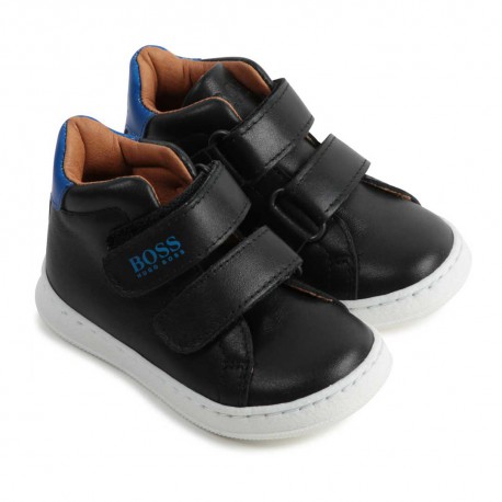 Wysokie buty chłopięce na rzepy Hugo Boss 004816 - ekskluzywne obuwie dla dzieci - sklep internetowy euroyoung.pl