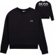 Czarna bluza dla chłopca Hugo Boss 004822 - ekskluzywna odzież dla dzieci i młodzieży - sklep online euroyoung.pl