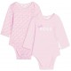Różowe body niemowlęce 2 szt Hugo Boss 004826 - ekskluzywna wyprawka dla noworodka - sklep internetowy z ubraniami dla dzieci 