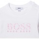 Biała markowa koszulka niemowlęca Hugo Boss 004829 - internetowy sklep z ubrankami dla niemowląt