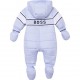 Niebieski kombinezon niemowlęcy Hugo Boss 004832 - ocieplone futerkiem kombinezony dla dzieci - sklep odzieżowy euroyoung.pl
