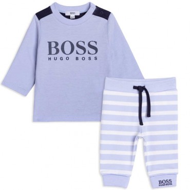 Koszulka + spodenki niemowlęce Hugo Boss 004836 - ekskluzywny prezent dla noworodka - sklep z ubraniami dla dzieci euroyoung.pl