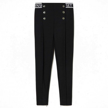 Czarne spodnie dziewczęce Twin Set 004850 - sklep z ekskluzywnymi ubraniami dla dzieci i młodzieży - euroyoung.pl