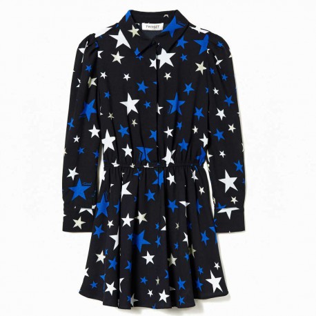 Koszulowa sukienka dla dziewczynki Twin Set 004862 - modna odzież dziewczęca - sklep online euroyoung.pl