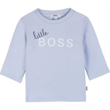 Koszulka niemowlęca dla chłopca Hugo Boss 004904 - oryginalna odzież chłopięca dla maluchów - sklep internetowy