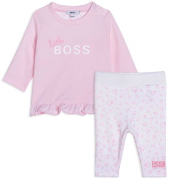 Dziewczęcy komplet niemowlęcy Hugo Boss 004907 - ekskluzywne ubranka dla dziewczynek - sklep internetowy euroyoung.pl