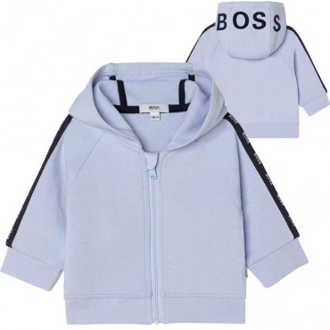 Niebieska bluza niemowlęca Hugo Boss 004912 - ekskluzywne ubranka dla niemowląt - sklep odzieżowy euroyoung.pl