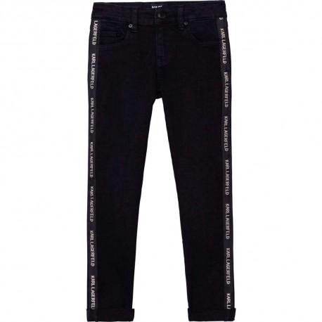 Elastyczne jeansy dziewczęce Karl Lagerfeld 004914 - ekskluzywne ubrania dla dzieci - sklep internetowy euroyoung.pl