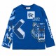 Niebieska koszulka chłopięca Kenzo 004924 - markowe ubrania dla dzieci - internetowy sklep odzieżowy euroyoung.pl