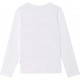 Koszulka dziewczęca biała ze złotym nadrukiem Hugo Boss 004931 - stylowe ubrania dla dzieci i nastolatek - sklep online euroyoun