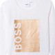 Koszulka dziewczęca złoty nadruk Hugo Boss 004931 - markowe ubrania dla dzieci i nastolatek - sklep online euroyoung.pl