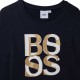 Granatowa koszulka dziewczęca Hugo Boss 004932 - markowa odziez dla dzieci i nastolatek - zakupy online 