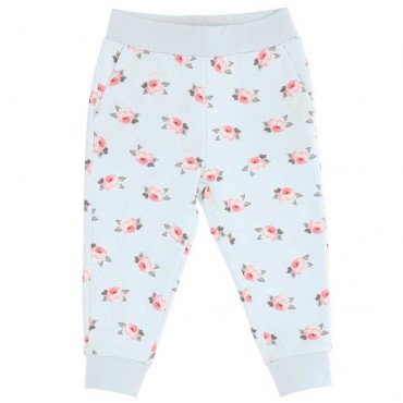 Niemowlęce spodnie w kwiaty Monnalisa 004939 - ekskluzywne ubranka dla dzieci - sklep internetowy euroyoung.pl
