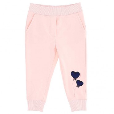 Różowe spodnie dziewczęce Monnalisa Bebe 004943 - ekskluzywne ubrania dla niemowląt i małych dzieci - sklep online euroyoung.pl