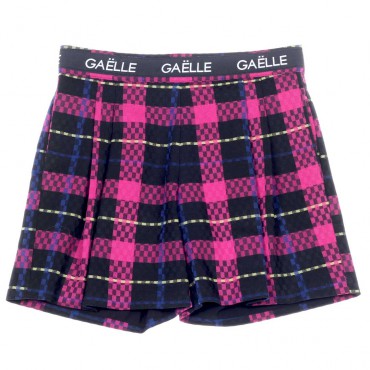 Szorty dziewczęce w kratę Gaelle 004954 - ekskluzywne ubrania dla dzieci - sklep internetowy gaelle polska