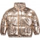 Złota kurtka dla dziewczynki Hugo Boss 004964 - ciepłe kurtki zimowe dla dzieci - sklep internetowy euroyoung.pl