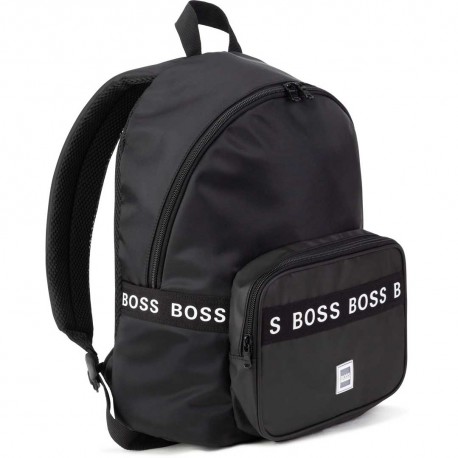 Czarny plecak dla chłopca Hugo Boss 004965 - ekskluzywne plecaki szkolne i przedszkolne - sklep internetowy euroyoung.pl