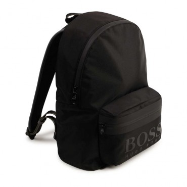 Czarny plecak dziecięcy Hugo Boss 004966 - ekskluzywne plecaki szkolne i przedszkolne