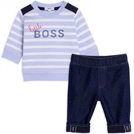 Komplet niemowlęcy dla chłopczyka Hugo Boss 004970 - ekskluzywne ubranka dla niemowląt - sklep internetowy euroyoung.pl