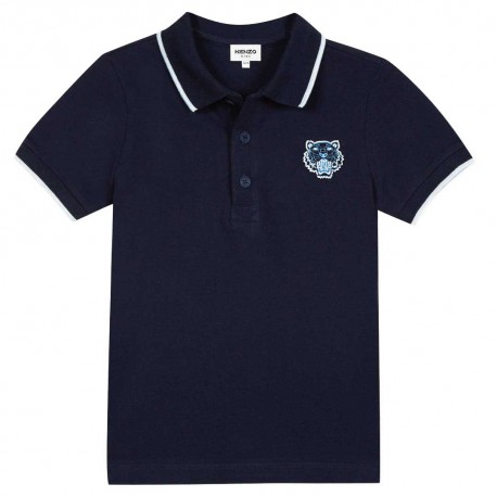 Granatowa koszulka polo dla chłopca Kenzo 004973 - ekskluzywne ubrania dla dzieci Kenzo - sklep online Polska
