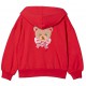 Czerwona bluza dla dziewczynki zapinana na suwak Monnalisa 004985 - ekskluzywne ubranka dla dzieci