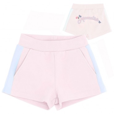 Różowe szorty niemowlęce dla dziewczynki Monnalisa 005045 - ekskluzywne ubranka dla dzieci i niemowląt
