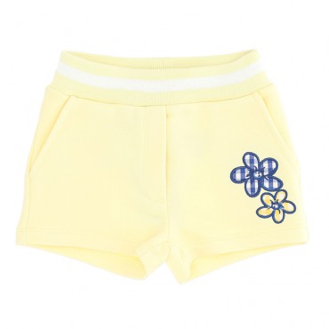 Niemowlęce, żółte szorty dziewczęce Monnalisa 005047 - ekskluzywne ubranka dla niemowląt