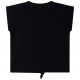 Czarna bluzka dla dziewczynki DKNY 005063 - markowe bluzki i koszulki dla dziewczynek