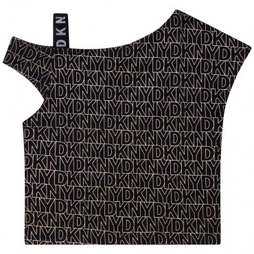 Bluzka dla dziewczynki z szelką DKNY 005066 - ekskluzywne bluzki i koszulki dla nastolatek