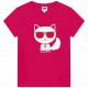 Różowa koszulka dziewczęca Karl Lagerfeld 005079 - A - ubrania dla dzieci - sklep